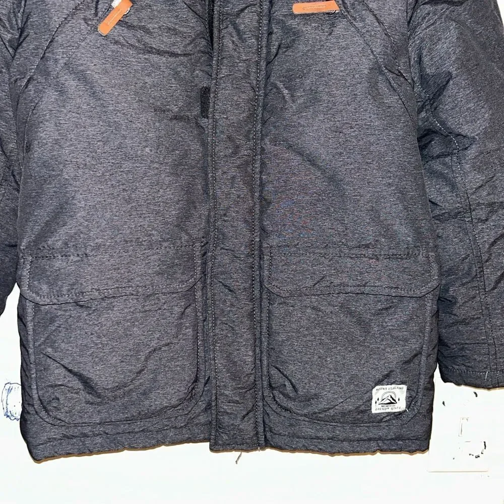 H&M Parka Black/Gray Lined Jacket(Size 7-8yrs)